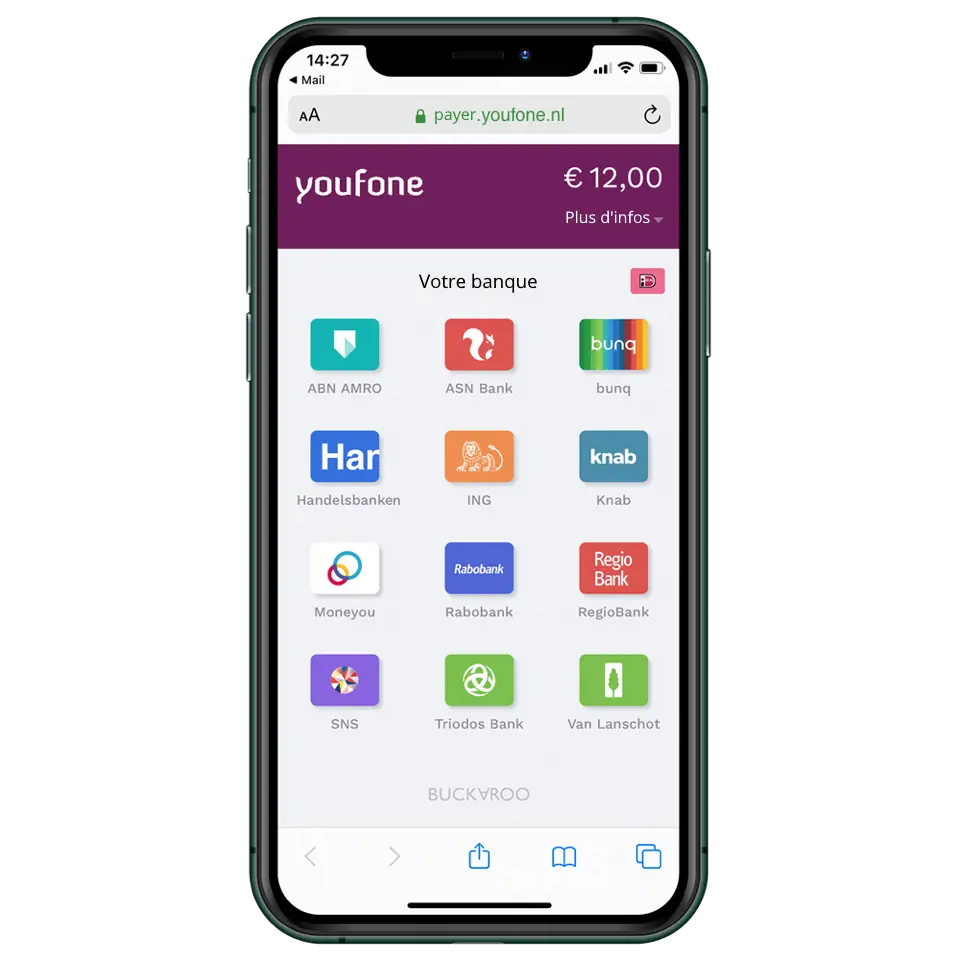 Paiement mobile personnalisé Youfone, y compris l'URL du domaine personnalisé