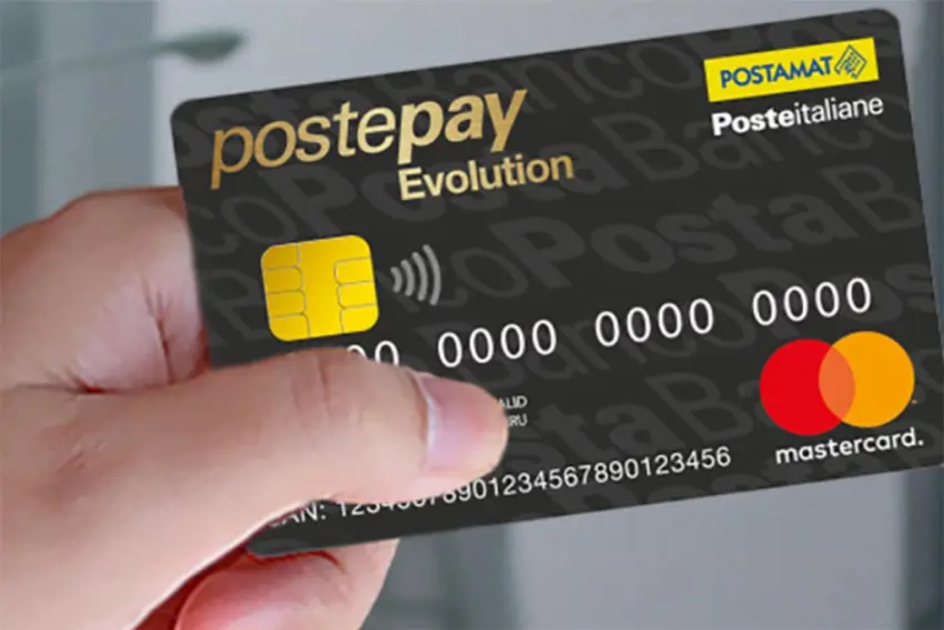 Postepay Evolution prepaidcard MasterCard branded