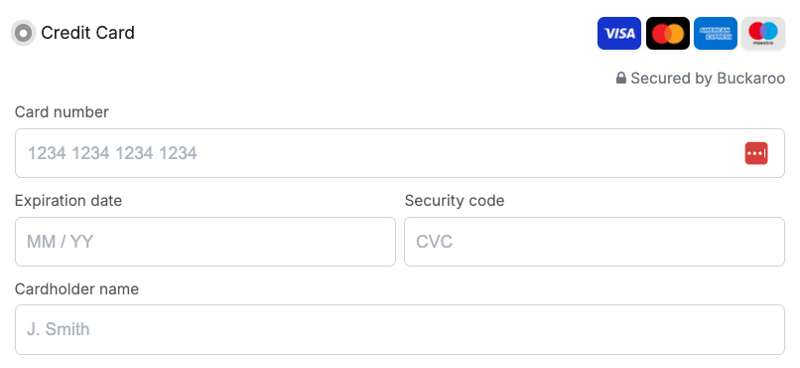 Odoo kredietkaarten